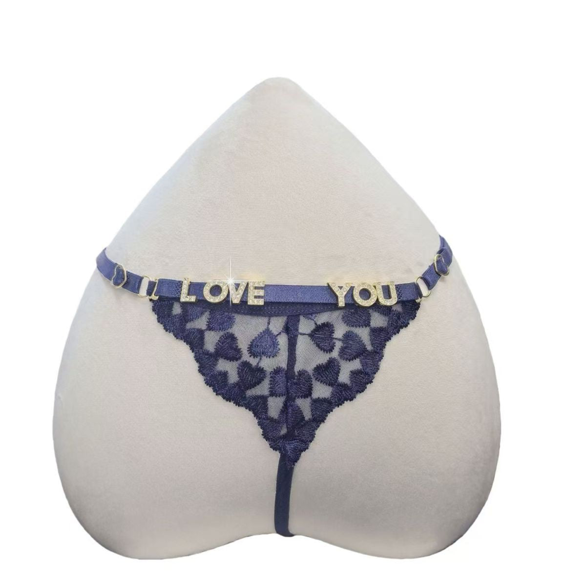 Women's Sexy "Kiss Me" Heart Thong Underwear – Flirty & Romantic