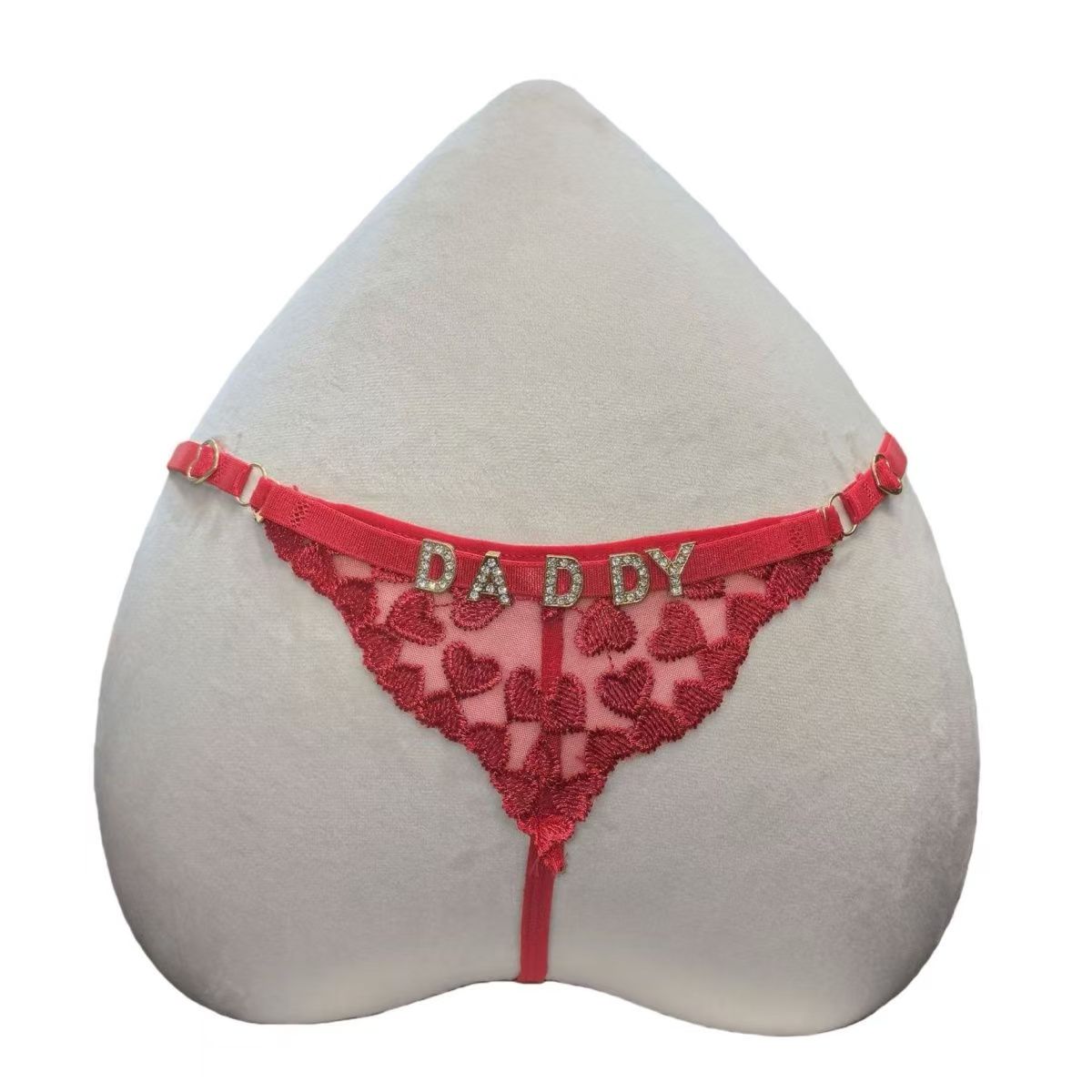 Women's Sexy "Kiss Me" Heart Thong Underwear – Flirty & Romantic