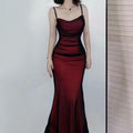 Women's Black Spaghetti Strap Maxi Dress – Sleek, Elegant & Effortlessly Chic