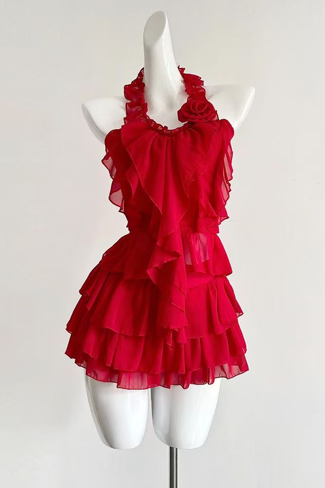 WomenRed Beach Vacation Dress – Bold, Breezy & Summer-Ready