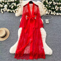 Women's Long Lace Robe | Elegant Sleepwear & Loungewear