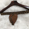 Men's Faux Leather Leopard Print Underwear | Sexy Briefs