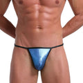 Men's Metallic Thong with Contoured Pouch