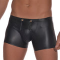 Men's Patent Leather-Look Boxer Briefs (Button, Easy-Detach)