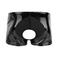 Cutout Shiny Open-Back Boxer Briefs