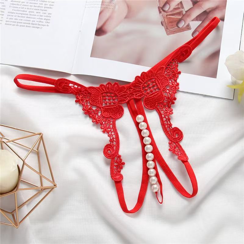 Women’s Embroidered Lace Pearl Detail Panties