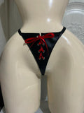 Women’s Shiny Strappy Leather Panties