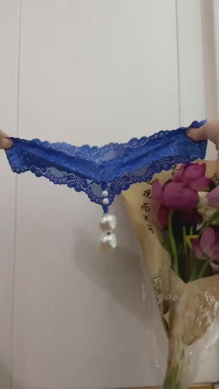 Women's Lace Big Pearl Panties for Date Night