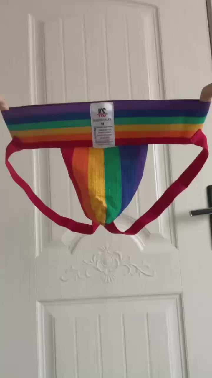 Men’s Rainbow Jockstrap with Wide Waistband | GT Intimate