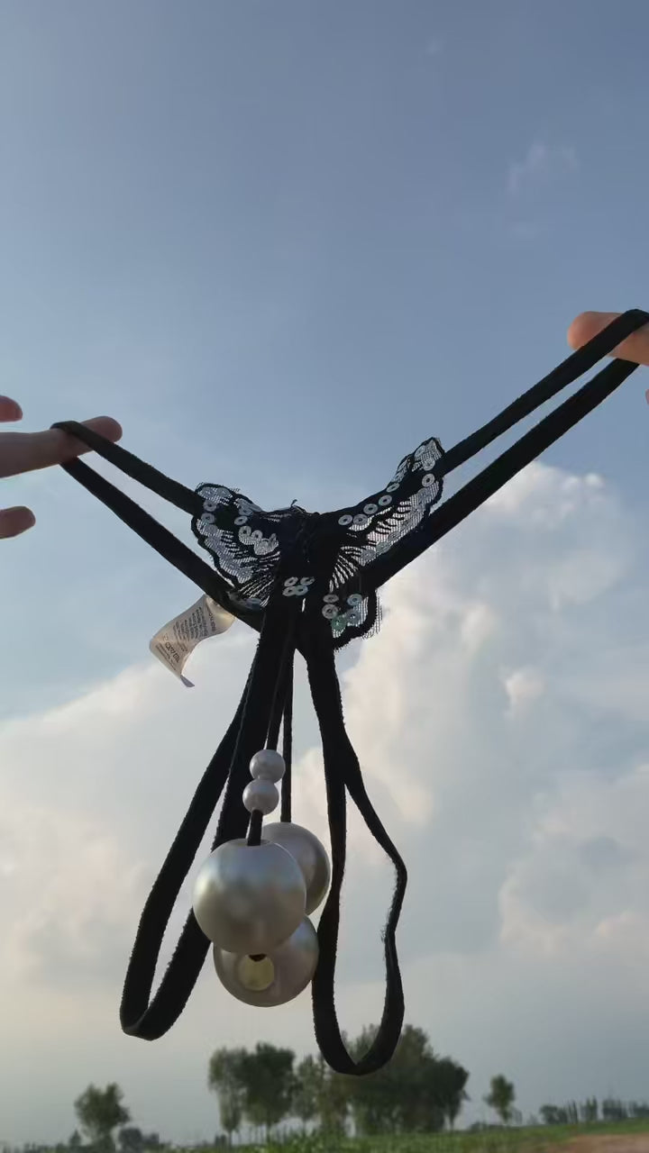 Women's Sexy Pearl Thong Underwear – Low Rise, Comfortable & Elegant