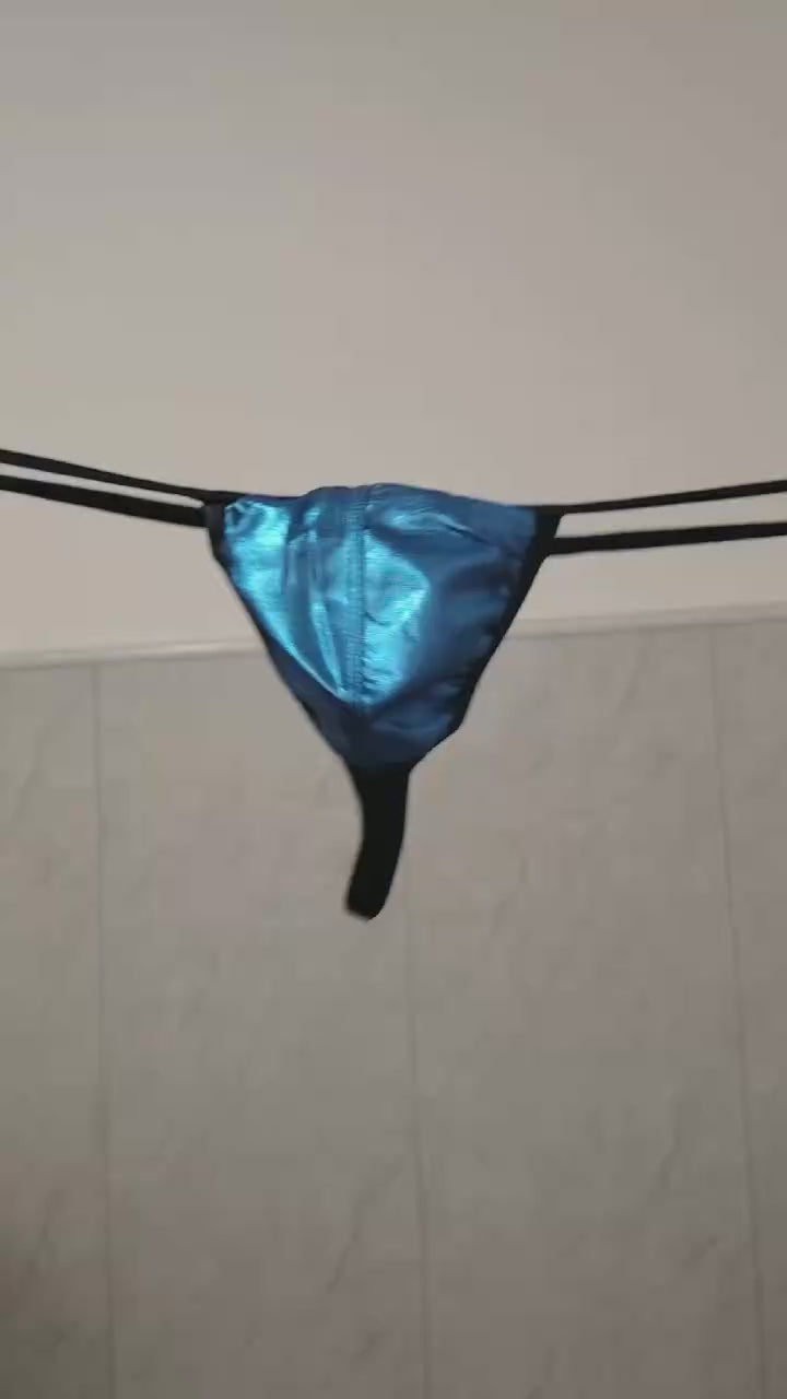 Men's Metallic Thong with Contoured Pouch